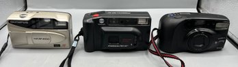 Olympus/yashica/minolta Battery Operated Film Cameras - 3 Total