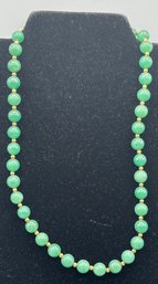 Jade Gemstone Necklace With Sterling Clasp