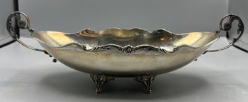 Sterling 800 Footed Bowl With Handles - 7.25OZT
