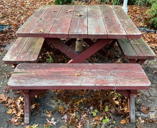 Ranchline California Redwood Picnic Table & Bench Set