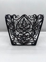 Wrought Iron Style Basket Decor