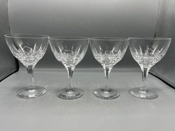 Cut Crystal Champagne Glass Set - 6 Total