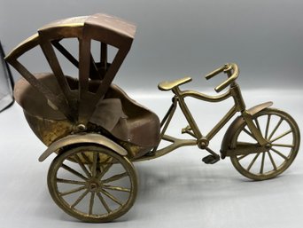 Decorative Brass Bicycle Carriage Figurine