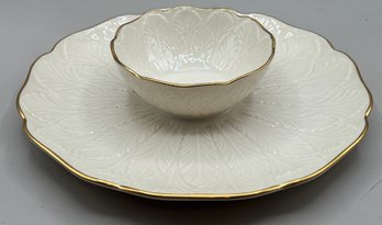 Lenox Greenfield Collection Porcelain Chip & Dip Platter