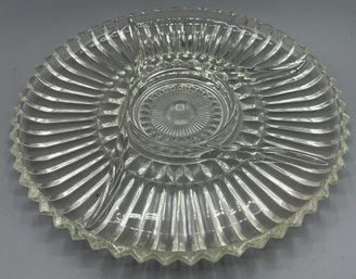 Cut Glass Sectional Serving Platter