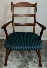 Vintage Weldtex Solid Wood Arm Chair With Cushion