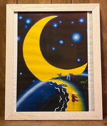 Decorative Framed Print - Into The Moon