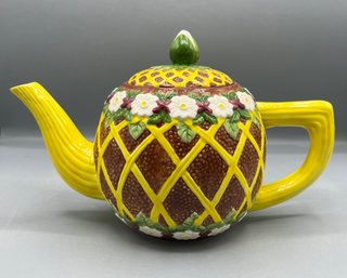 Seymour Mann Hand Painted Ceramic Teapot - Handcrafted In The Philippines