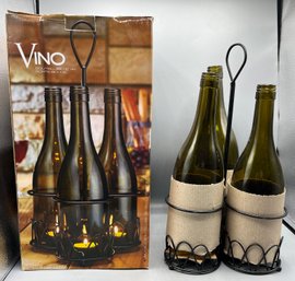 Vino 3-bottle Tea-light Decor - NEW With Box