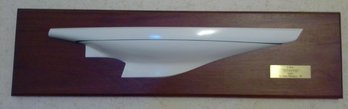 Scott Chambers 12 Meter Intrepid Half Hull Boat Model On Wood