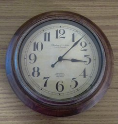 Sterling And Noble Clock Company No 9, Serial No. 2055787 Wood Wall Clock