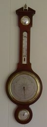 Solid Genuine Mahogany Wall Barometer