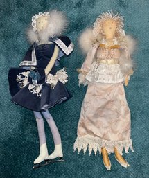 Vintage Carmen Manago Plush Dolls - 2 Total