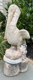 Solid Cement Pelican Statue