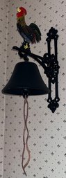 Wrought Iron Rooster Pattern Wall Hanging Bell