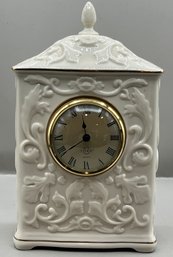 Lenox Georgian Collection Porcelain Quartz Battery Operated Mantel Clock