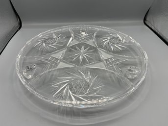 Cut Glass Cake Platter