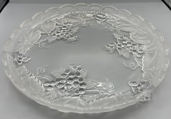 Frosted Glass Grape Pattern Platter