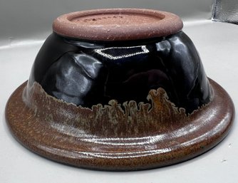Drip Glaze Ceramic Pottery Small Bowl- Signed MiMi