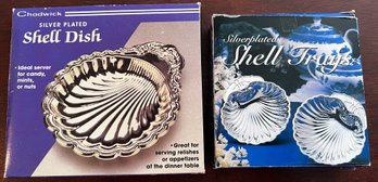 Chadwick & Old Hampshire Silversmiths Silver Plated Sea Shell Dishes- Lot Of 3