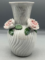 Decorative Ceramic Floral Pattern Bud Vase