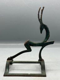 Bronze Gazelle Figurine - Made In Israel