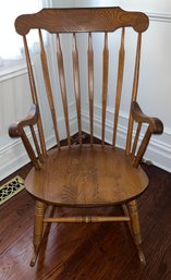 Vintage S. Bent Bros. Solid Wood Rocking Chair With Cushion Included