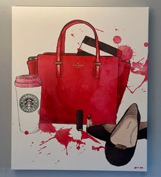 Oliver Gal Canvas Print - Bags Shoes & Coffee