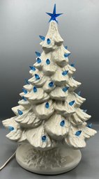 Decorative Ceramic Lighted Holiday Tree Figurine