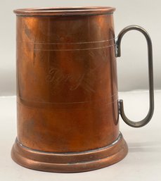 O.D.T. Copper Mug With Brass Handle - Engraved TONY - Made In Portugal