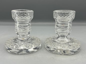 Waterford Crystal Candlestick Holder Set - 2 Total