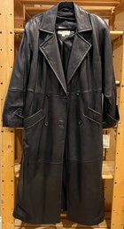 Lord & Taylor Womens Leather Trench Coat - Size Small