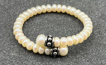 Faux Pearl Costume Jewelry Bangle