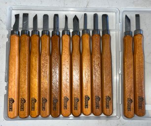 Kinrex Carving Tool Set With Plastic Case - 12 Total