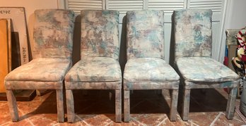 Custom Upholstered Dining Chairs - 4 Total