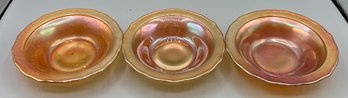 Federal Glass Co. Iridescent Normandie Pattern Bowl Set -  7 Total