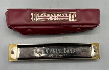 M. Hohner #365 Marine Band Harmonica With Vinyl Case - Made In Germany