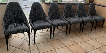 E & E Co Custom Upholstered Designer Made Dining Chairs - 6 Total