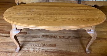 Solid Wood Oval Coffee Table