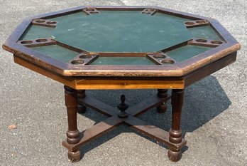 Wooden Poker/bumper Pool Table With Removable Top