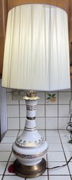 Decorative Hand Painted Gold-trim Ceramic Table Lamps - 2 Total