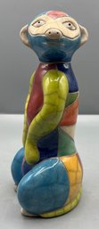 Raku Hand Painted Meerkat Pottery Figurine