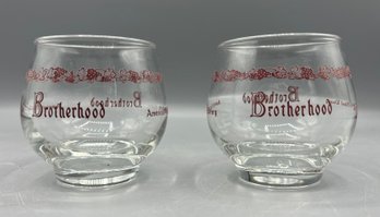 Brotherhood Winery Sampling Glasses - 2 Total