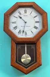 Seiko Westminster-whittington Battery Operated Wooden Wall Clock