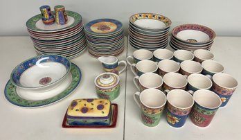 Sango Watercolors Pattern Dinnerware Set - 70 Pieces Total