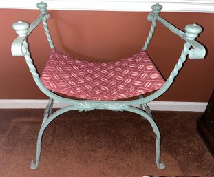 Wrought Iron Chair With Cushion