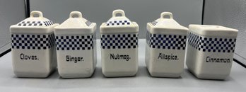 Marca Porcelain Spice Jars - 5 Total - Made In Germany