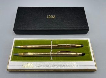 Cross 10K Gold Filled Pen Set - Box Included - Made In USA #6601