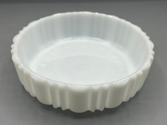 Anchor Hocking Milk Glass Candy Bowl - Missing Lid