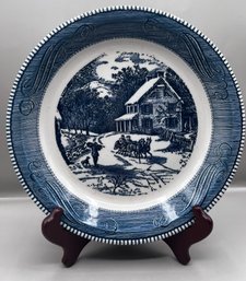 Royal China Jeannette Blue & White Decorative Plate